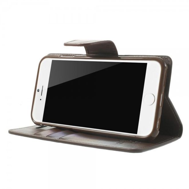 Goospery - iPhone 6S Plus/6 Plus Hülle - Handy Bookcover - Sonata Diary Series - braun