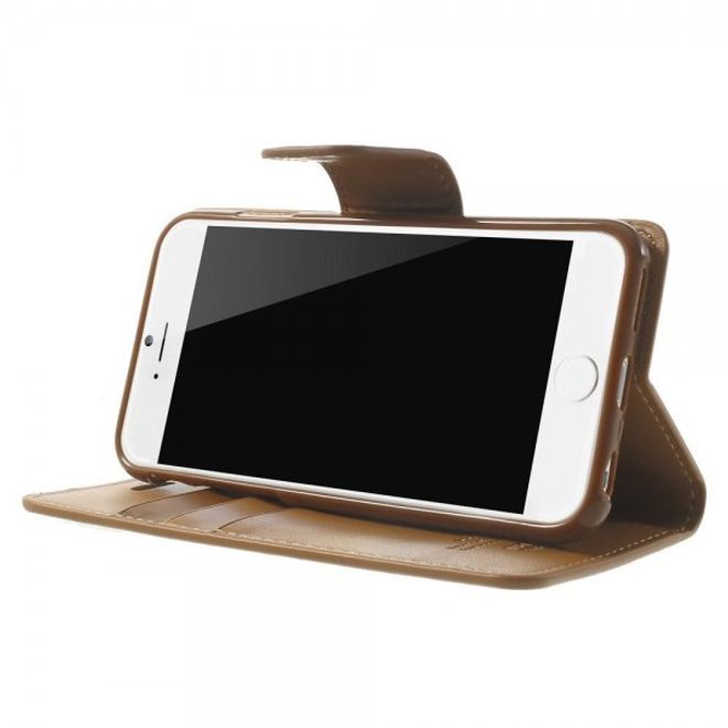 Goospery - iPhone 6S Plus/6 Plus Hülle - Handy Bookcover - Sonata Diary Series - camel