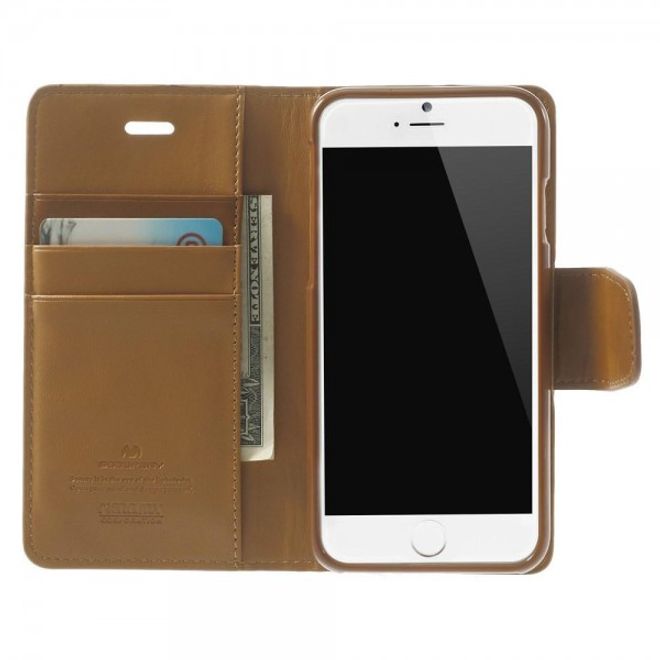 Goospery - iPhone 6S Plus/6 Plus Hülle - Handy Bookcover - Sonata Diary Series - camel