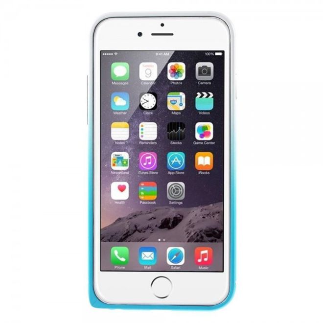 iPhone 6 Plus/6S Plus Metallener Handy Bumper mit Farbverlauf - blau