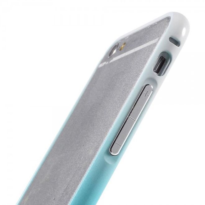 iPhone 6 Plus/6S Plus Metallener Handy Bumper mit Farbverlauf - blau
