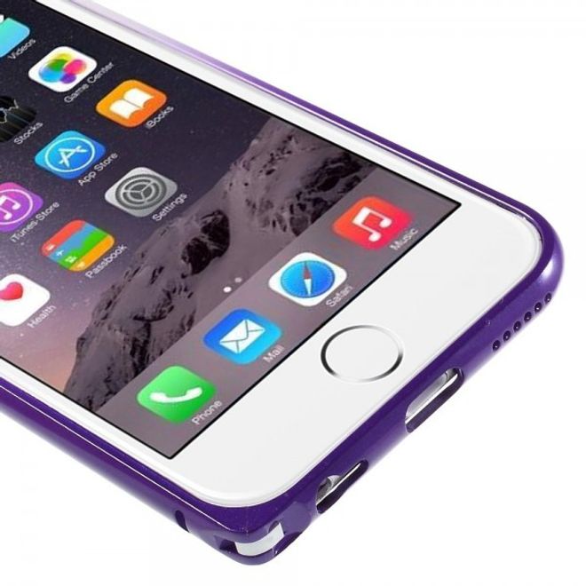 iPhone 6 Plus/6S Plus Metallener Handy Bumper mit Farbverlauf - purpur