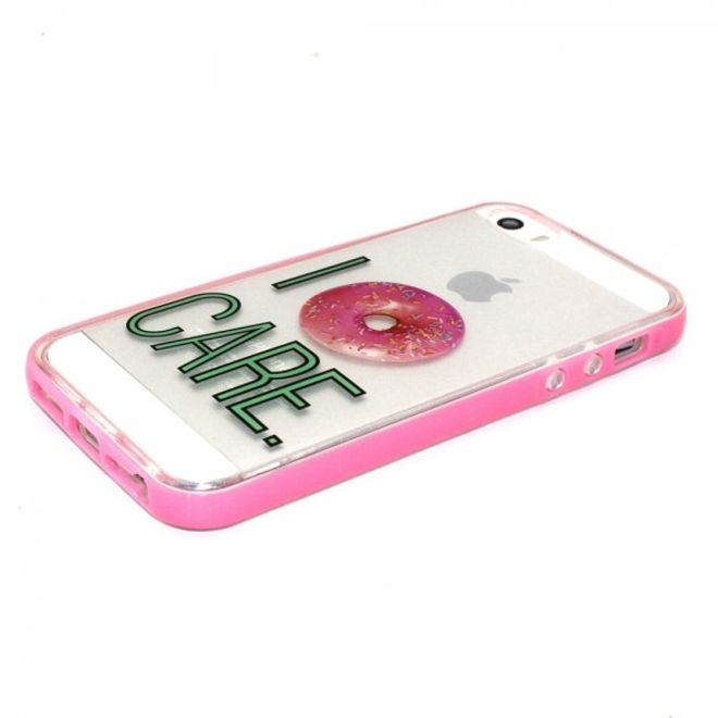iPhone SE/5S/5 Plastik Case Hülle mit Donut mit Spruch