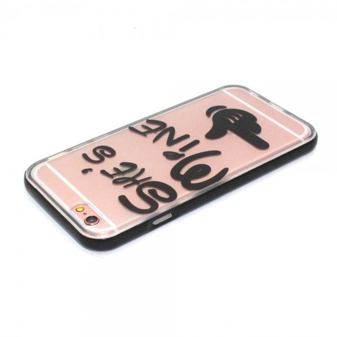 iPhone 6 Plus/6S Plus Plastik Case Hülle mit Zeigefinger mit Spruch