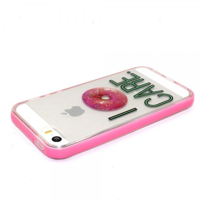 iPhone SE/5S/5 Plastik Case Hülle mit Donut mit Spruch