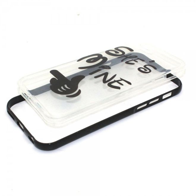 iPhone 6 Plus/6S Plus Plastik Case Hülle mit Zeigefinger mit Spruch