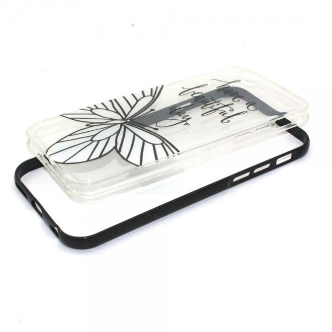 iPhone 6 Plus/6S Plus Plastik Case Hülle mit weissem Schmetterling