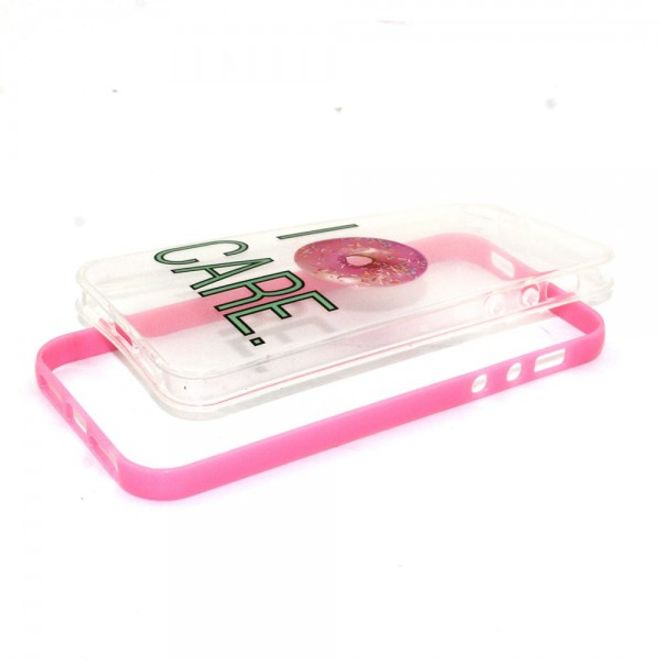 iPhone SE/5S/5 Plastik Case Hülle mit Donut mit Spruch