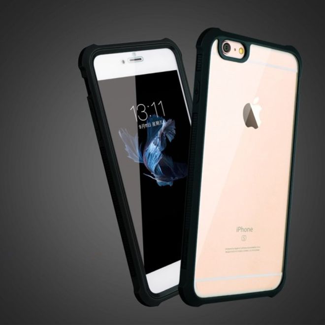 iPhone 6 Plus/6S Plus Robuste, leicht elastische Plastik Case Hülle von JLW - rot/schwarz