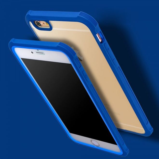 iPhone 6 Plus/6S Plus Robuste, leicht elastische Plastik Case Hülle von JLW - rot/schwarz
