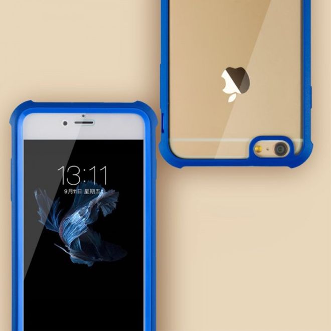 iPhone 6 Plus/6S Plus Robuste, leicht elastische Plastik Case Hülle von JLW - blau