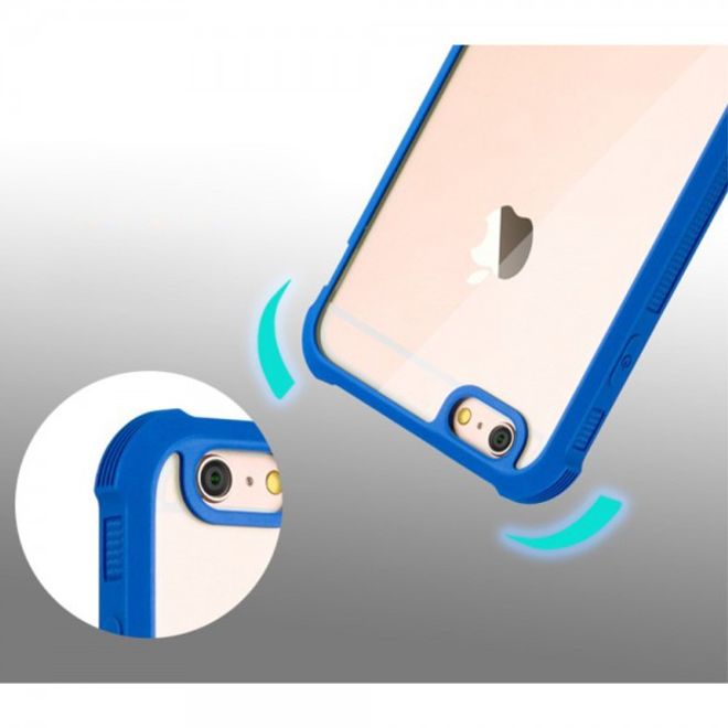 iPhone 6 Plus/6S Plus Robuste, leicht elastische Plastik Case Hülle von JLW - rot/schwarz