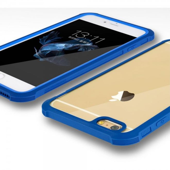iPhone 6 Plus/6S Plus Robuste, leicht elastische Plastik Case Hülle von JLW - rot/schwarz