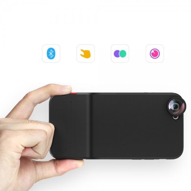 iPhone 6 Plus/6S Plus Rock Easy Shot Series Plastik Case Hülle mit integriertem Bluetooth Kamera Auslöser und Linse