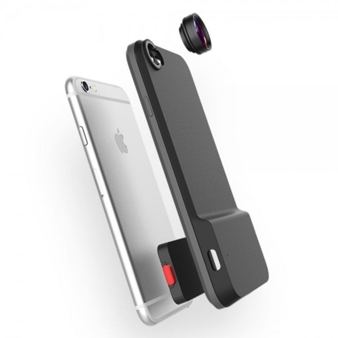 iPhone 6 Plus/6S Plus Rock Easy Shot Series Plastik Case Hülle mit integriertem Bluetooth Kamera Auslöser und Linse