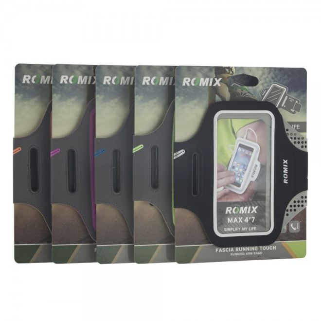 Support de jogging fin pour iPhone 6 Plus/6S Plus de Romix - Bleu