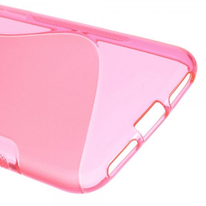 Coque pour iPhone SE (2022) / SE (2020) / 8 / 7 - Étui souple en plastique - Forme en S - Rose