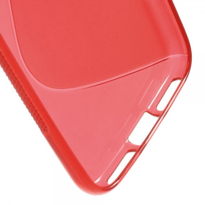 iPhone SE (2022) / SE (2020) / 8 / 7 Cover - Handyhülle aus elastische Plastik - S-Shape - rot