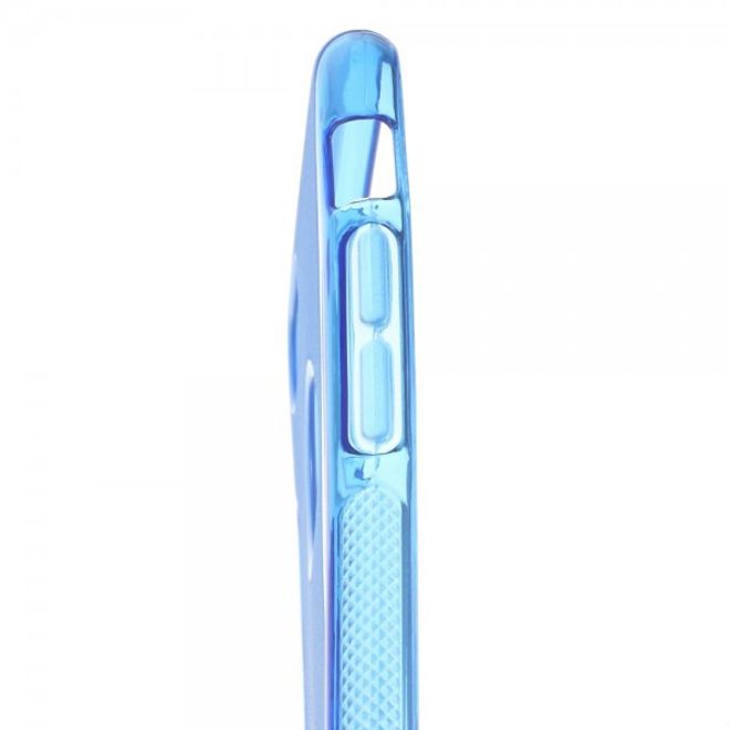 iPhone SE (2022) / SE (2020) / 8 / 7 Cover - Handyhülle aus elastische Plastik - S-Shape - blau
