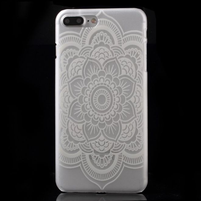 iPhone 8 Plus / 7 Plus Case - Handyhülle aus transparentem Hart Plastik - grosse Blume