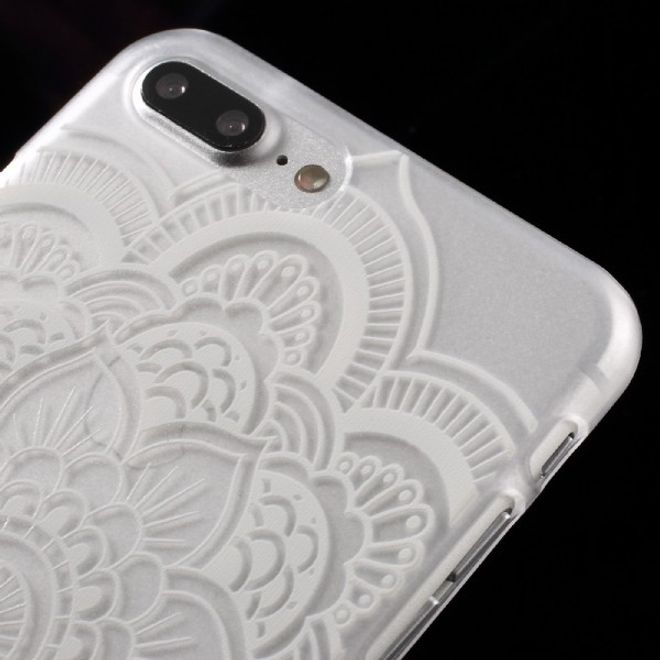 iPhone 8 Plus / 7 Plus Case - Handyhülle aus transparentem Hart Plastik - grosse Blume