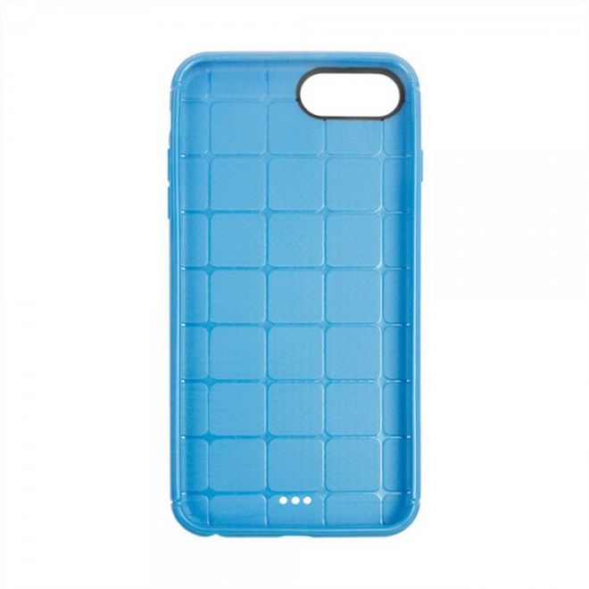 iPhone 8 Plus / 7 Plus Elastische Plastik Case Gummihülle mit Maschenmuster - blau
