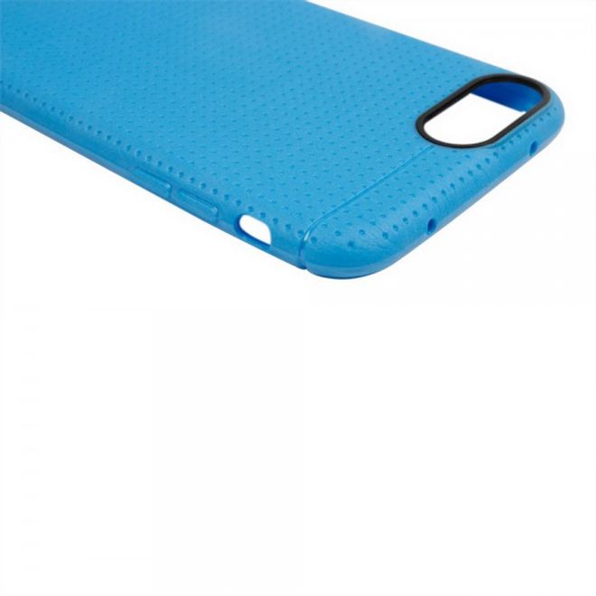 iPhone 8 Plus / 7 Plus Elastische Plastik Case Gummihülle mit Maschenmuster - blau