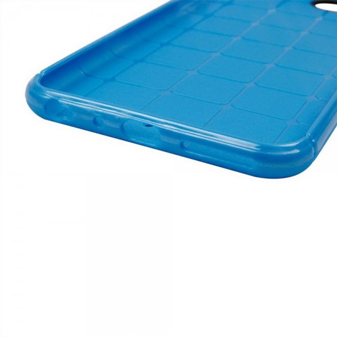 iPhone 8 Plus / 7 Plus Elastische Plastik Case Gummihülle mit Maschenmuster - blau