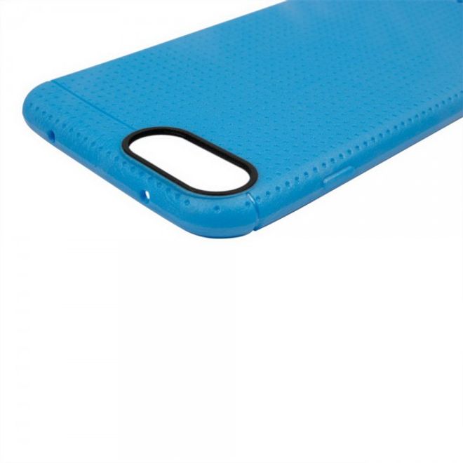 iPhone 8 Plus / 7 Plus Elastische Plastik Case Gummihülle mit Maschenmuster - blau