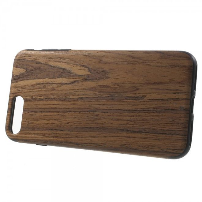 iPhone 8 Plus / 7 Plus TPU Softcase Handyhülle mit Holzmuster - braun