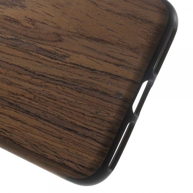 iPhone 8 Plus / 7 Plus TPU Softcase Handyhülle mit Holzmuster - braun