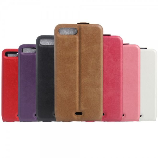 iPhone 8 Plus / 7 Plus Hülle - Leder Case - mit Kreditkartenslots - weiss