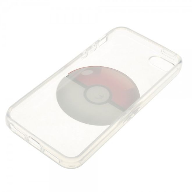 iPhone SE/5S/5 Elastische Plastik Case Gummi Hülle mit grossem Pokeball
