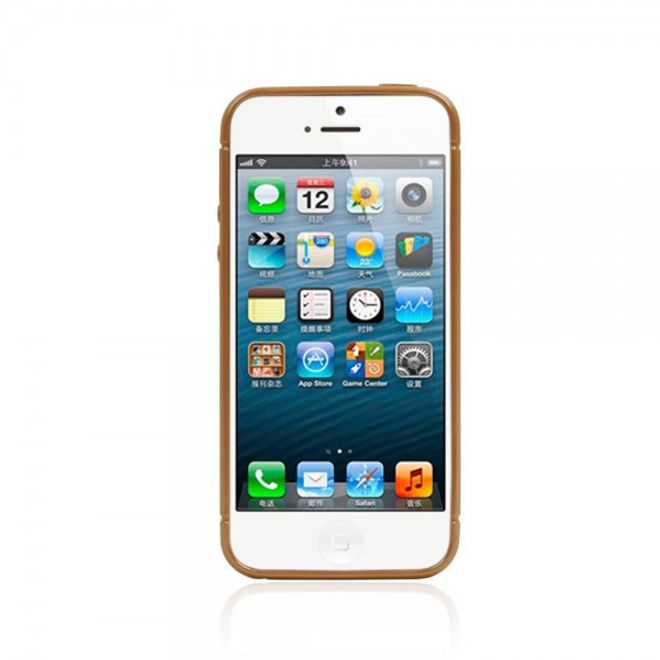 iPhone SE/5S/5 Elastische Plastik Case Handy Hülle mit Maschenmuster - braun
