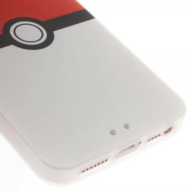 iPhone SE/5S/5 Elastische Plastik Cover Gummihülle mit Pokeball