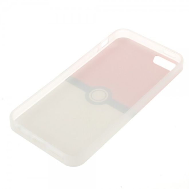 iPhone SE/5S/5 Elastische Plastik Cover Gummihülle mit Pokeball