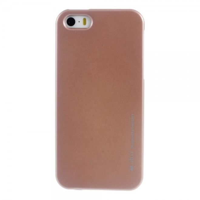 Goospery - iPhone SE/5S/5 Handy Hülle - TPU Soft Case - i Jelly Metal Series - rosegold