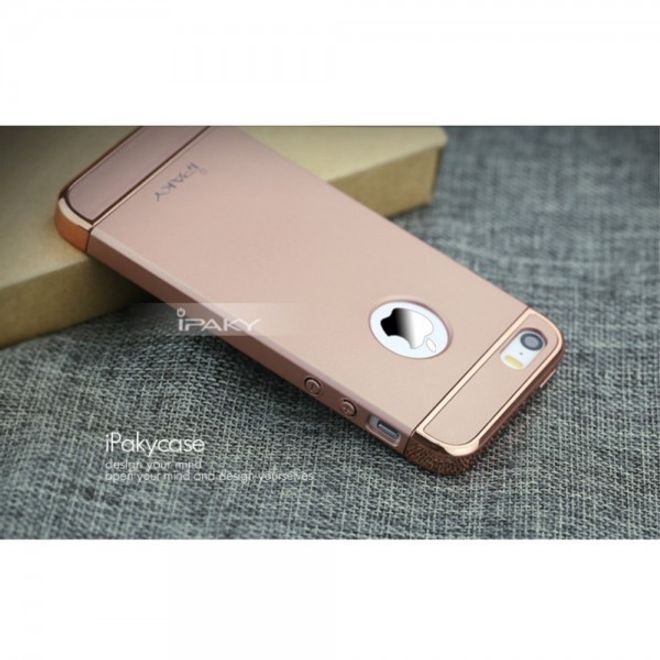 iPhone SE/5S/5 Passgenaue Hart Plastik Cover Hülle von iPaky - rosagold