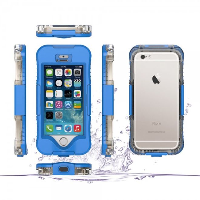 iPhone SE/5S/5 Wasser- und Staubdichte Cover Hülle mit IP68 Zertifizierung (bis 10M wasserdicht) - hellblau