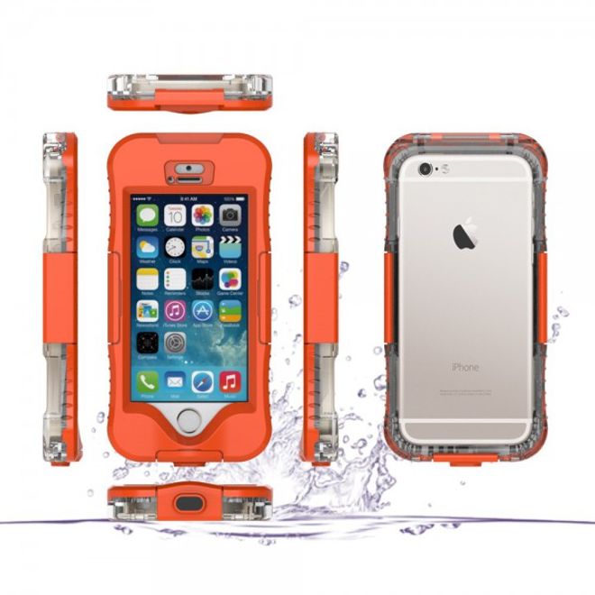 iPhone SE/5S/5 Wasser- und Staubdichte Cover Hülle mit IP68 Zertifizierung (bis 10M wasserdicht) - orange