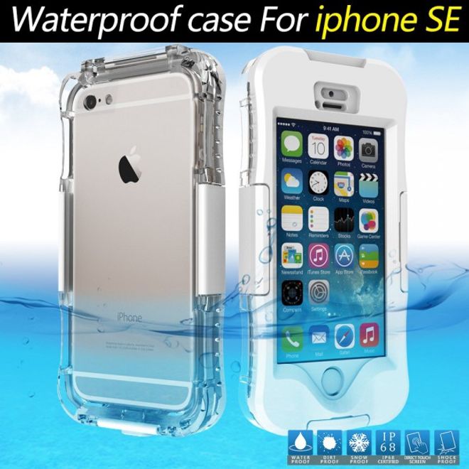 iPhone SE/5S/5 Wasser- und Staubdichte Cover Hülle mit IP68 Zertifizierung (bis 10M wasserdicht) - weiss