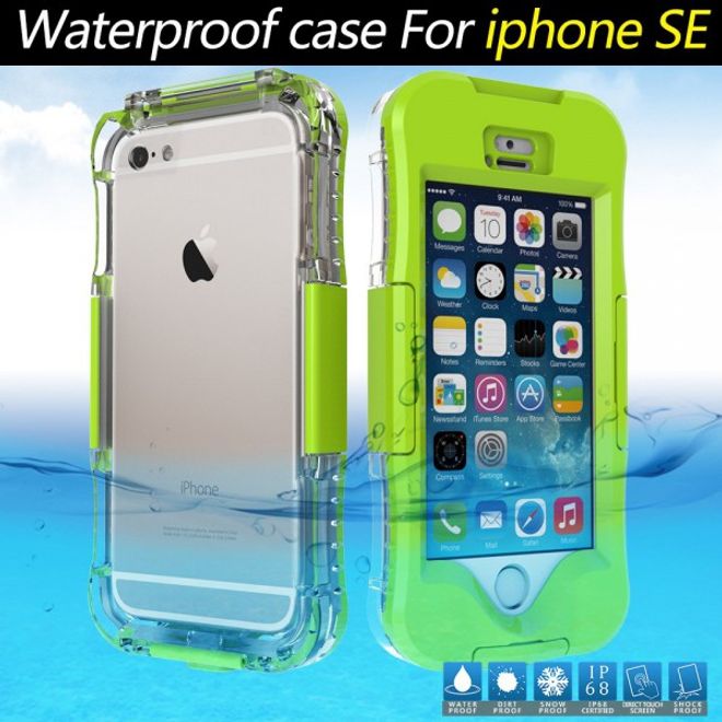 iPhone SE/5S/5 Wasser- und Staubdichte Cover Hülle mit IP68 Zertifizierung (bis 10M wasserdicht) - grün