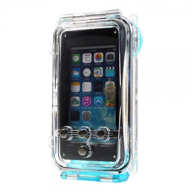 iPhone SE/5S/5 Wasserdichte Hart Plastik Case Hülle mit IPX8 Zertifizierung (bis 40m wasserdicht) - blau