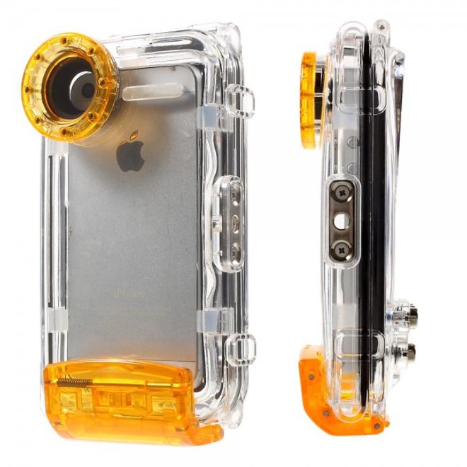 iPhone SE/5S/5 Wasserdichte Hart Plastik Case Hülle mit IPX8 Zertifizierung (bis 40m wasserdicht) - orange