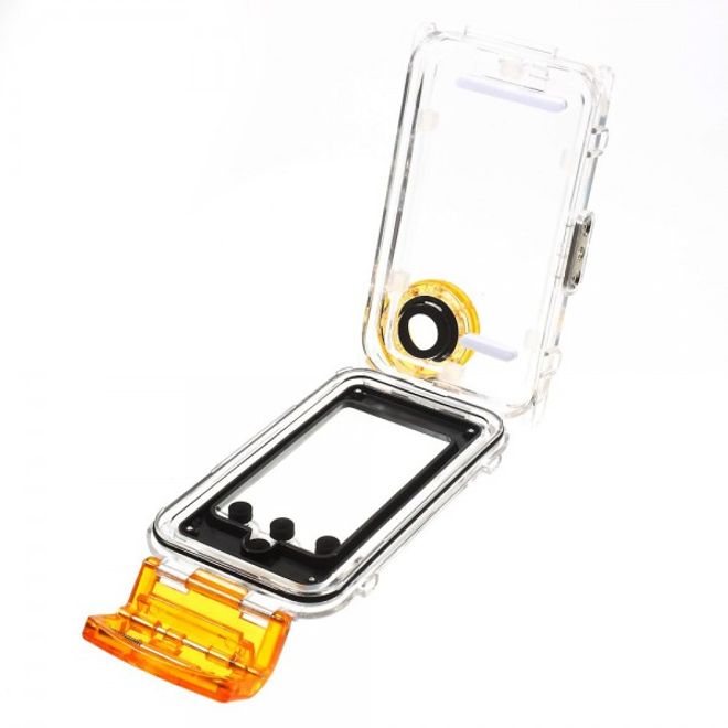 iPhone SE/5S/5 Wasserdichte Hart Plastik Case Hülle mit IPX8 Zertifizierung (bis 40m wasserdicht) - orange