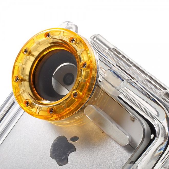 iPhone SE/5S/5 Wasserdichte Hart Plastik Case Hülle mit IPX8 Zertifizierung (bis 40m wasserdicht) - orange