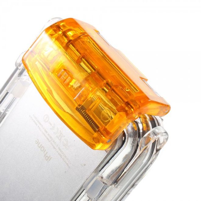 iPhone SE/5S/5 Wasserdichte Hart Plastik Case Hülle mit IPX8 Zertifizierung (bis 40m wasserdicht) - orange