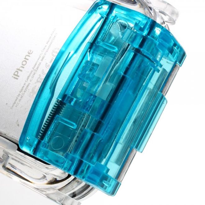 iPhone SE/5S/5 Wasserdichte Hart Plastik Case Hülle mit IPX8 Zertifizierung (bis 40m wasserdicht) - blau