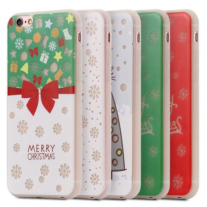 Handyhülle für iPhone 6 Plus/6S Plus - Case aus Plastik - leuchtet im Dunkeln - Weihnachtsbaum - grün