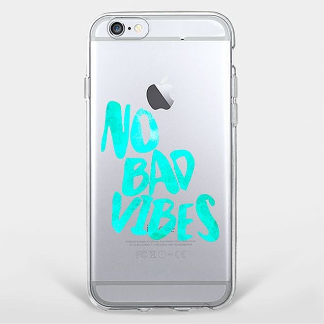 iPhone 6/6S Phone Case - TPU Soft Case - Slogan "No bad vibes"